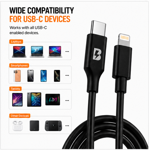 BOED USB-C to Lightning Cable 100cm