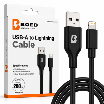 BOED USB-A to Lightning Cable 200cm