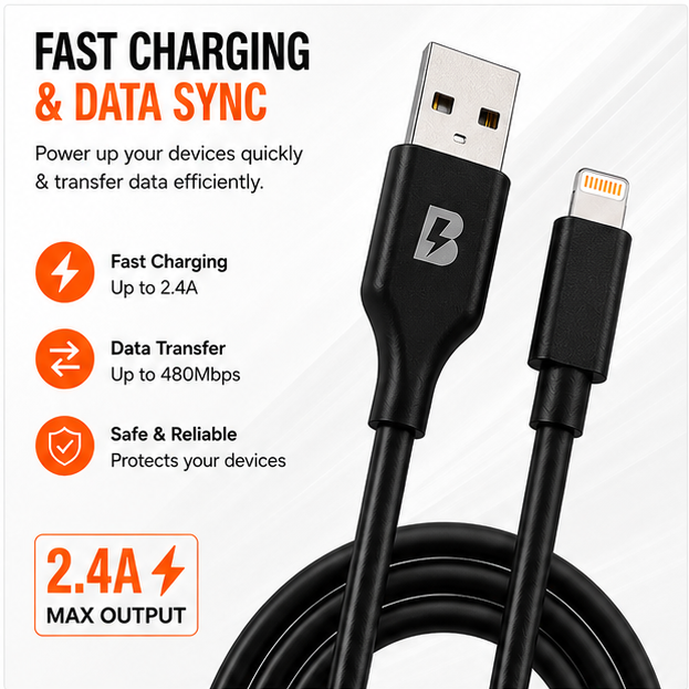 BOED USB-A to Lightning Cable 100cm