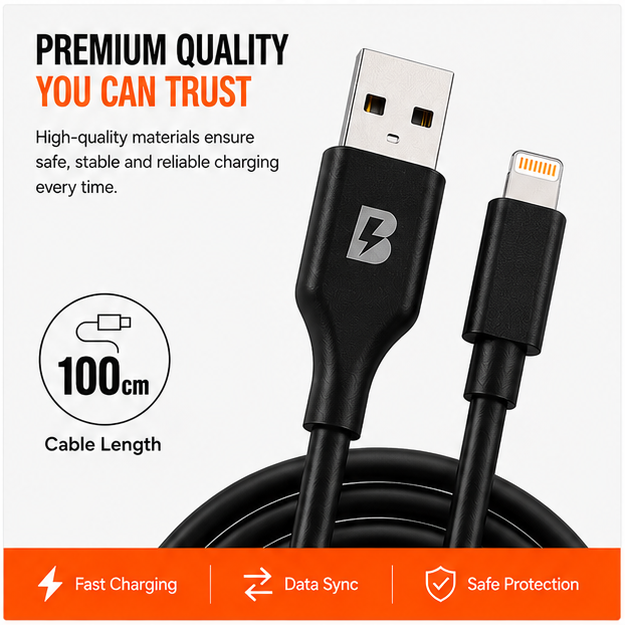 BOED USB-A to Lightning Cable 100cm