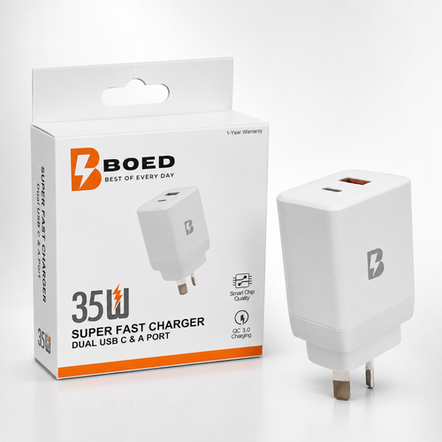 BOED 35W Super Fast Charger USB-C & USB-A