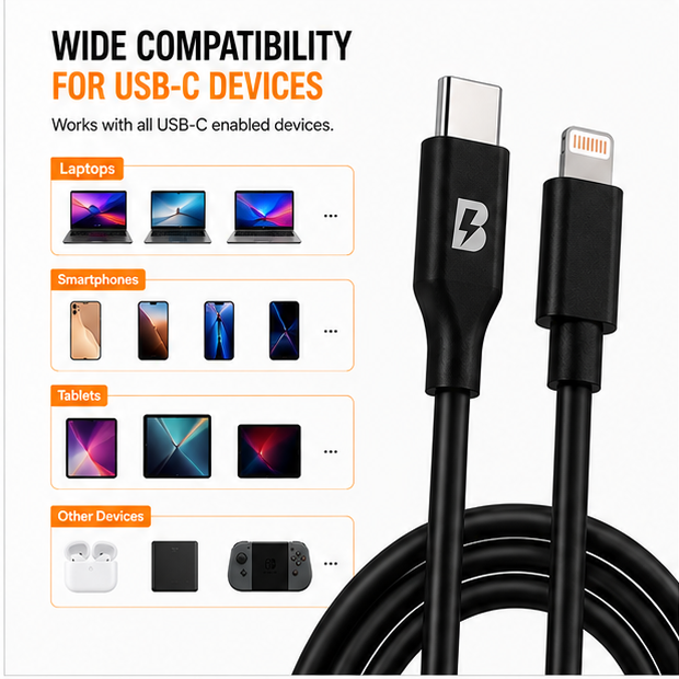 BOED USB-C to Lightning Cable 200cm
